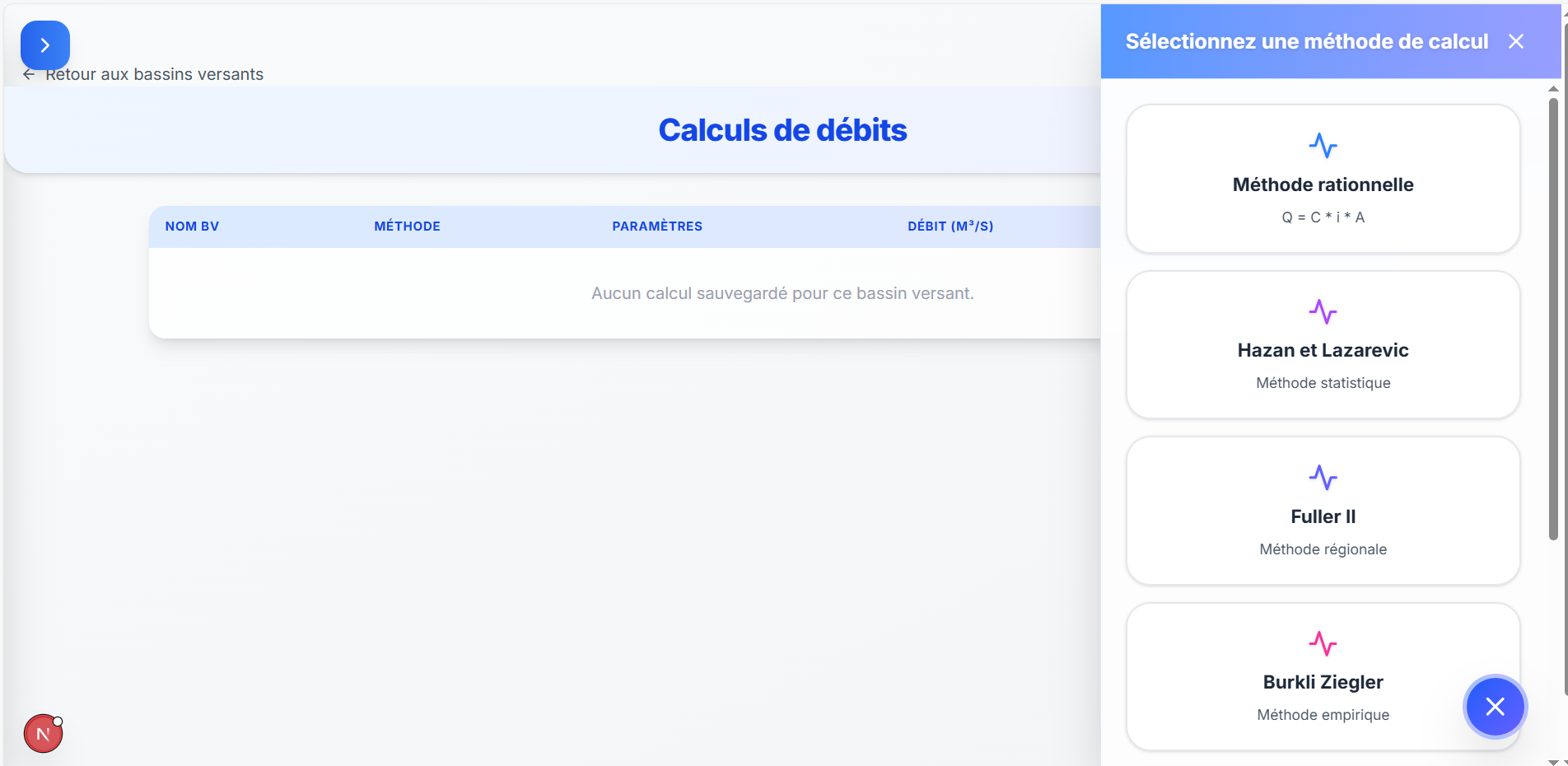 Calcul des dÃ©bits des BVS